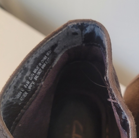 Clarks Bendables Boots Brown Suede Wedge Lace Up Ankle Wedge - Picture 6 of 8